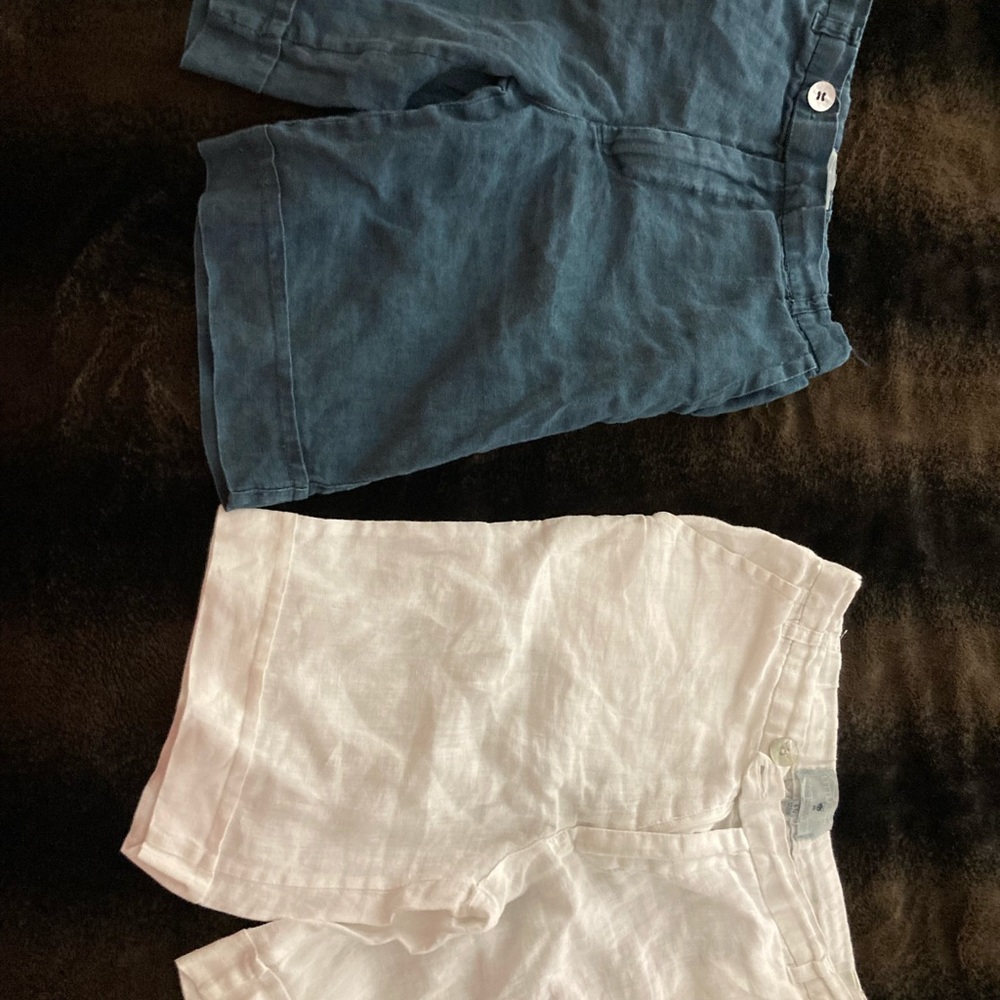Two pairs of shorts. Linen fabric.